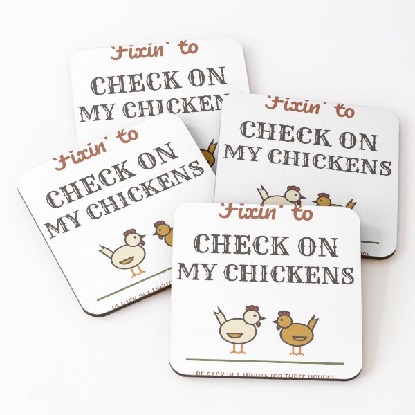 Item preview, Fixin to Check on My Chickens Funny Southern Chicken designed and sold by HenAndHeller.