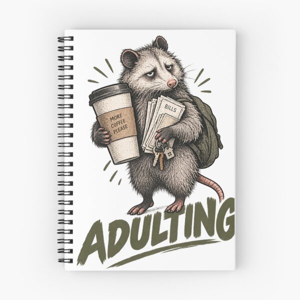 Item preview, Adulting Opossum – Funny Stressed Opossum Meme designed and sold by SimonasPeace.