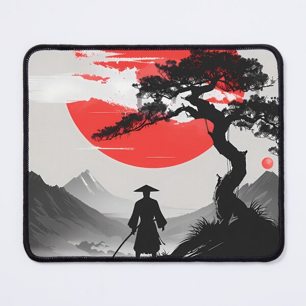 Item preview, Samurai under the Red Sun – Minimalist Japanese Art designed and sold by Artdavesalzburg.