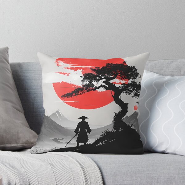 Item preview, Samurai under the Red Sun – Minimalist Japanese Art designed and sold by Artdavesalzburg.