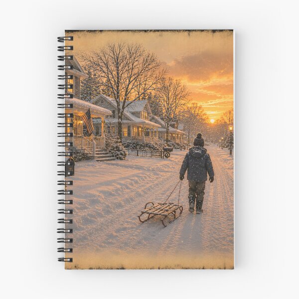 Item preview, Walking Home in a Winter Sunset designed and sold by PuzzlingRooster.