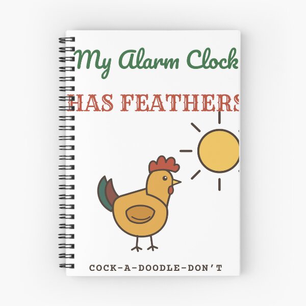 Item preview, My Alarm Clock Has Feathers Funny Rooster designed and sold by HenAndHeller.