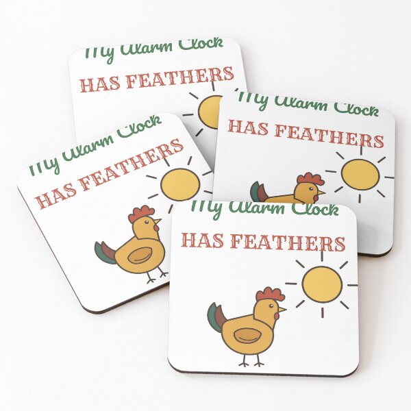 Item preview, My Alarm Clock Has Feathers Funny Rooster designed and sold by HenAndHeller.
