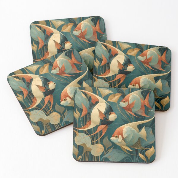 Item preview, Vintage Angelfish Botanical Illustration designed and sold by Hoity-Toity.