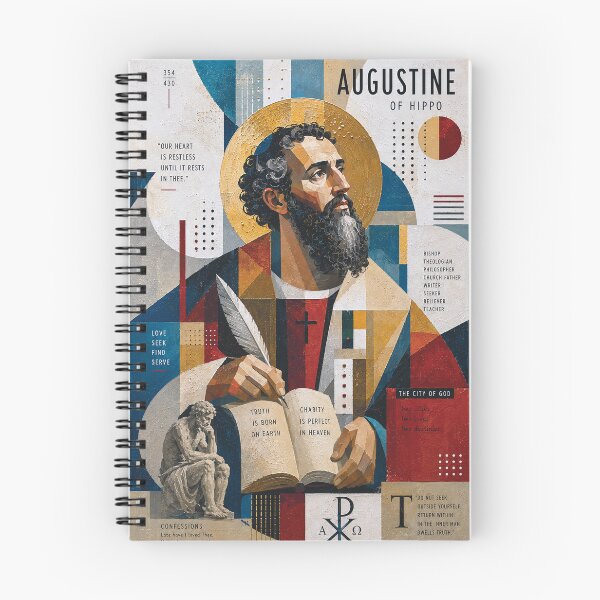 Item preview, Saint Augustine of Hippo Painting – Faith, Philosophy and Wisdom designed and sold by GalleryKauffeld.