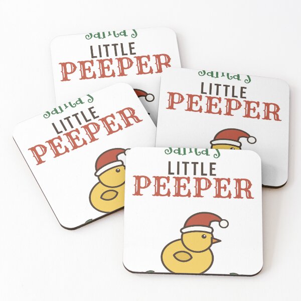 Item preview, Santas Little Peeper Cute Christmas Chick designed and sold by HenAndHeller.