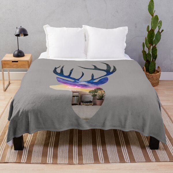 Item preview, Deer Galaxy Tent Forest Silhouette Art-79 designed and sold by MarcEitel.