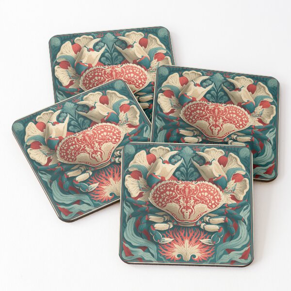Item preview, Ornate Crab Marine Art Nouveau Illustration designed and sold by Hoity-Toity.