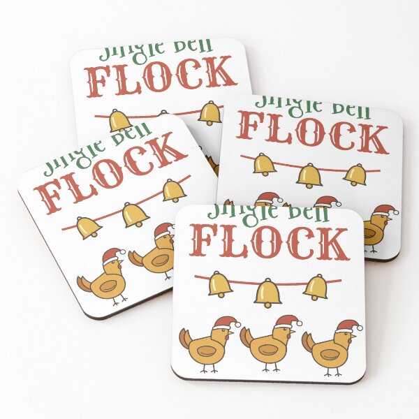 Item preview, Jingle Bell Flock Funny Christmas Chickens designed and sold by HenAndHeller.