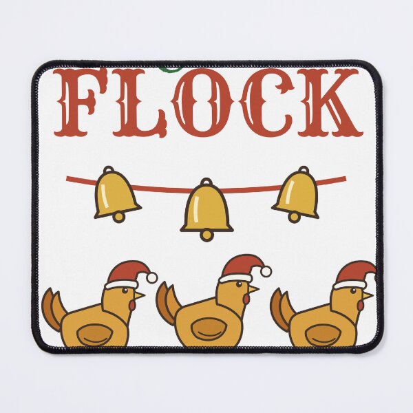 Item preview, Jingle Bell Flock Funny Christmas Chickens designed and sold by HenAndHeller.