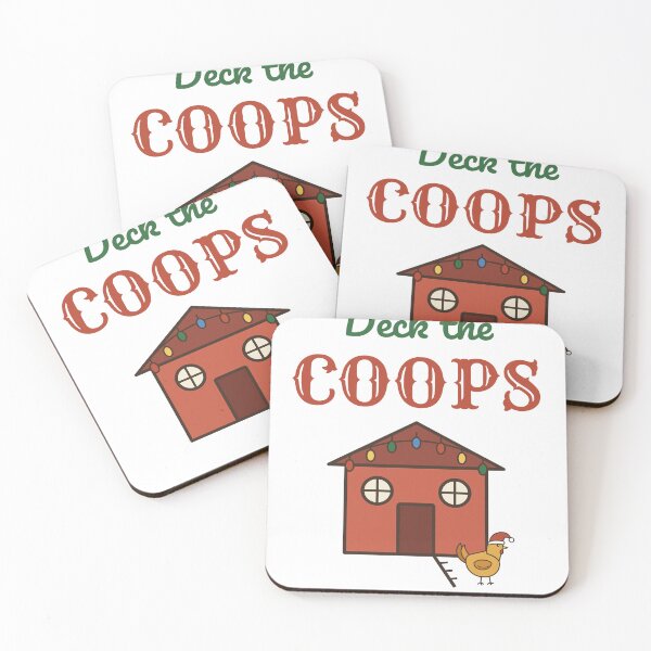 Item preview, Deck the Coops Funny Christmas Chicken Coop designed and sold by HenAndHeller.