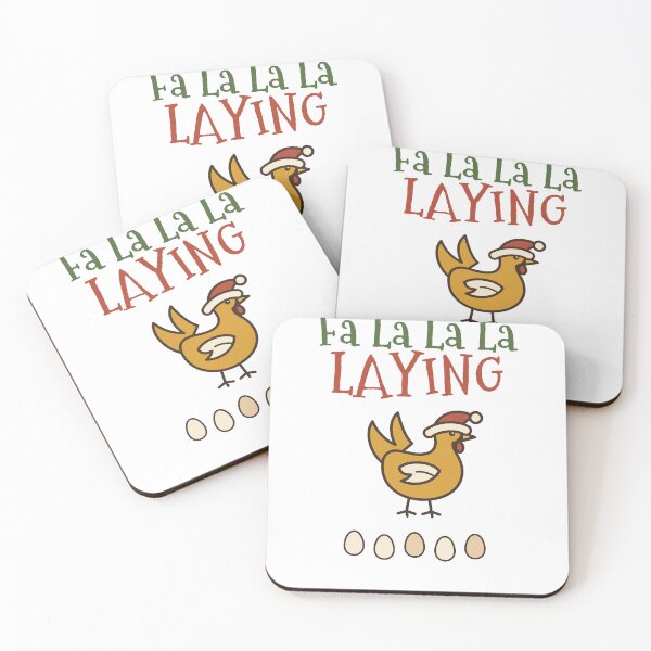 Item preview, Fa La La La Laying Christmas Chicken designed and sold by HenAndHeller.