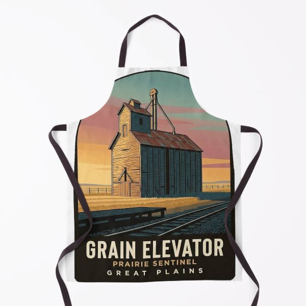 Item preview, Grain Elevator Prairie Vintage Travel Badge Sticker - Great Plains Wooden Elevator Retro WPA Style designed and sold by DetourDgn.