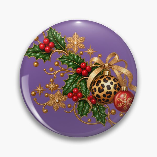 Item preview, Leopard Bauble Christmas Holiday Design designed and sold by annenambiro.