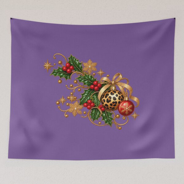 Item preview, Leopard Bauble Christmas Holiday Design designed and sold by annenambiro.
