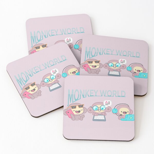 Item preview, Monkey World Cute Funny Monkeys Tech &Work Design designed and sold by pavinikastudio.
