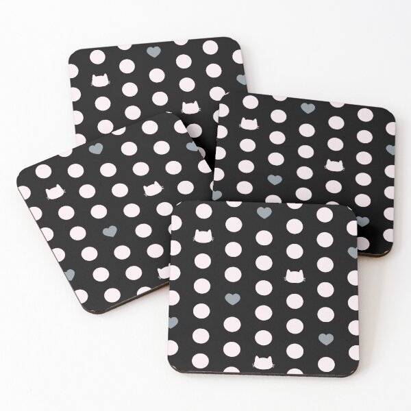Item preview, Nagasaki Cats & Hearts – Polka Dot Style designed and sold by Nespera-Store.