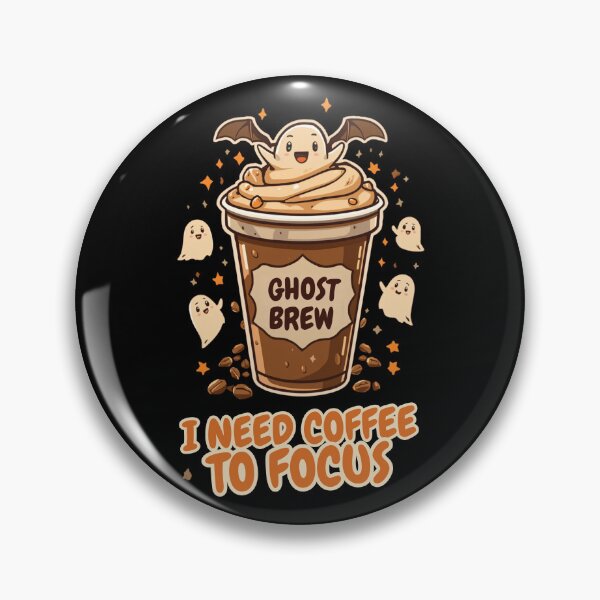 Item preview, Cute Halloween Ghost Brew I Need Coffee To Focus designed and sold by ArtsyExplorer.