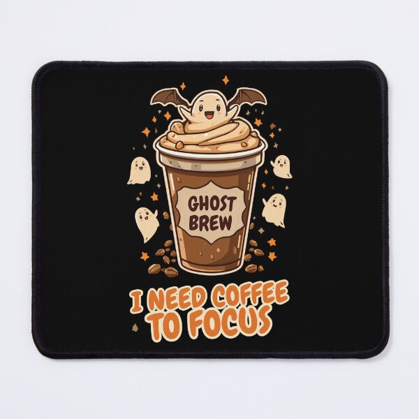 Item preview, Cute Halloween Ghost Brew I Need Coffee To Focus designed and sold by ArtsyExplorer.