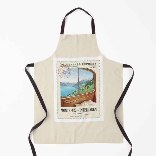 Item preview, GoldenPass Express • Montreux to Interlaken • Switzerland Railway Stamp designed and sold by stickercuffs.