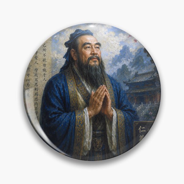 Item preview, Confucius – Ancient Chinese Philosopher Painting designed and sold by GalleryKauffeld.