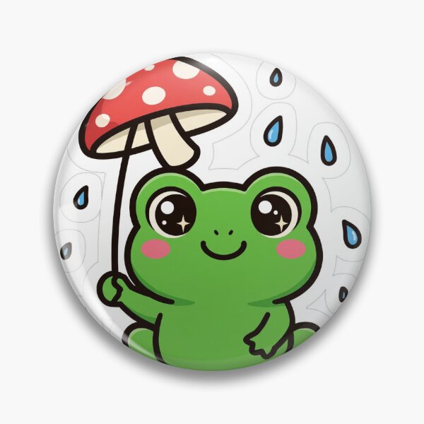 Item preview, Cute Frog Mushroom Umbrella Rain Sticker designed and sold by CalderVeritas.