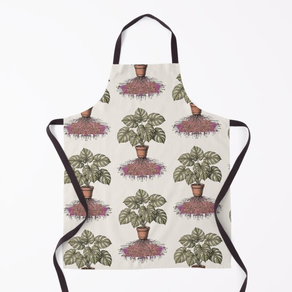 Item preview,  Monstera Deliciosa Cyber Roots - Vintage Botanical Surreal Engraving designed and sold by Aisha Reda.