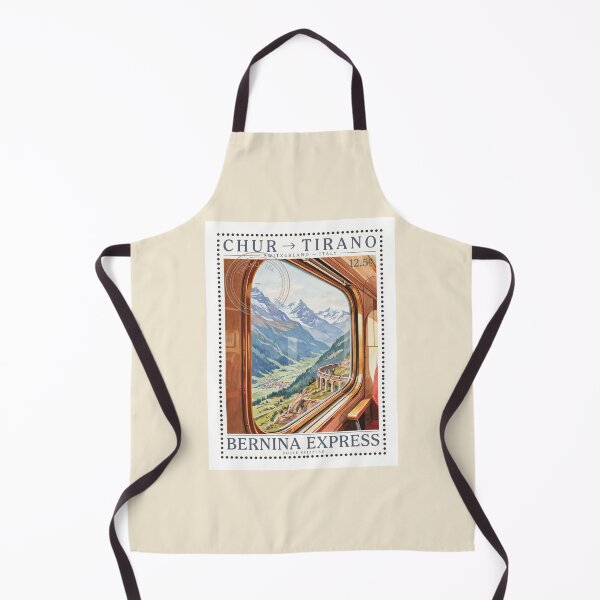 Item preview, Bernina Express • Chur to Tirano • Switzerland to Italy Railway Stamp designed and sold by stickercuffs.