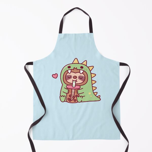 Item preview, Cute Sloth In Dinosaur Costume Loves Boba Tea designed and sold by rustydoodle.