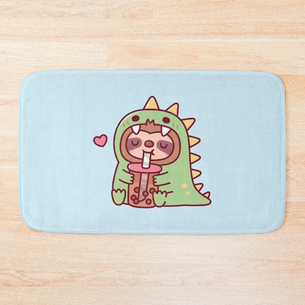 Item preview, Cute Sloth In Dinosaur Costume Loves Boba Tea designed and sold by rustydoodle.