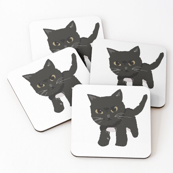 Item preview, Black kitten with white fluff designed and sold by MysticRacoon6.