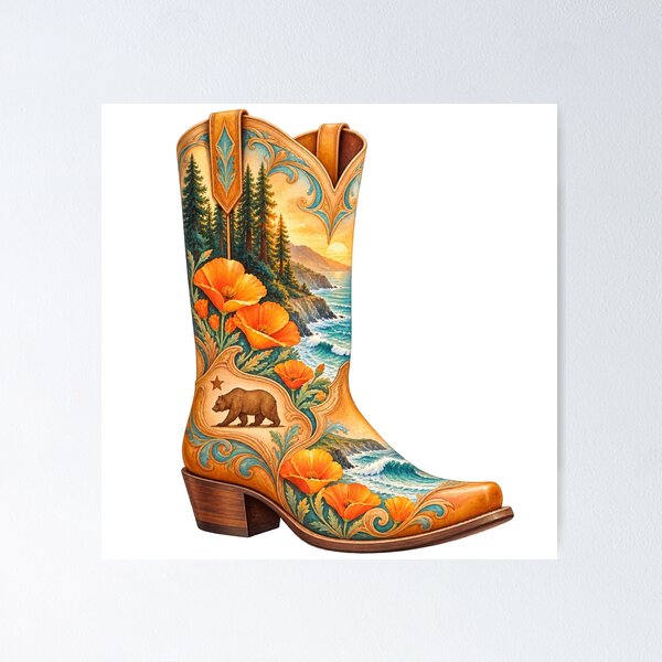 Item preview, California Cowboy Boot designed and sold by Whimspired By Paxx.