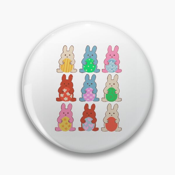 Item preview, Easter Bunny Sticker Pack - Nine Rabbits With Eggs designed and sold by BysonDesigns.