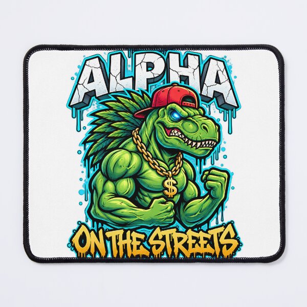 Item preview, Urban Alpha T-Rex – Hip Hop Dinosaur Street Art designed and sold by ZayCreates.