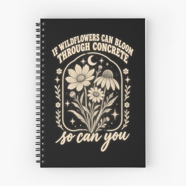 Item preview, If Wildflowers Can Bloom Through Concrete So Can You Vintage Botanical Boho Positive Quote designed and sold by Yellowriversss.