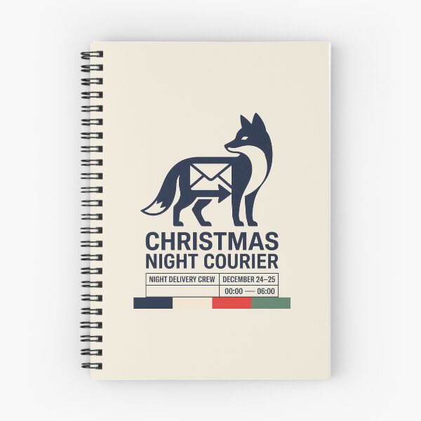 Item preview, Fox Art Christmas Night Courier Delivery Graphic designed and sold by SplashTastic.