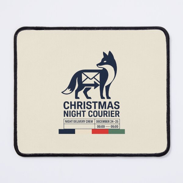 Item preview, Fox Art Christmas Night Courier Delivery Graphic designed and sold by SplashTastic.