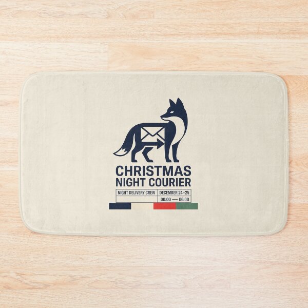 Item preview, Fox Art Christmas Night Courier Delivery Graphic designed and sold by SplashTastic.