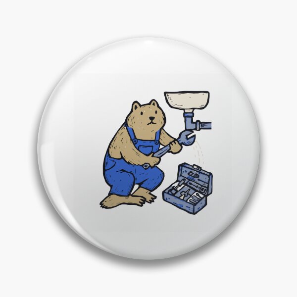 Item preview, Plumber Beaver Fixing a Pipe designed and sold by BysonDesigns.