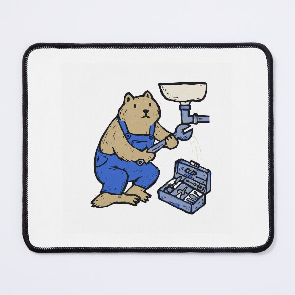 Item preview, Plumber Beaver Fixing a Pipe designed and sold by BysonDesigns.