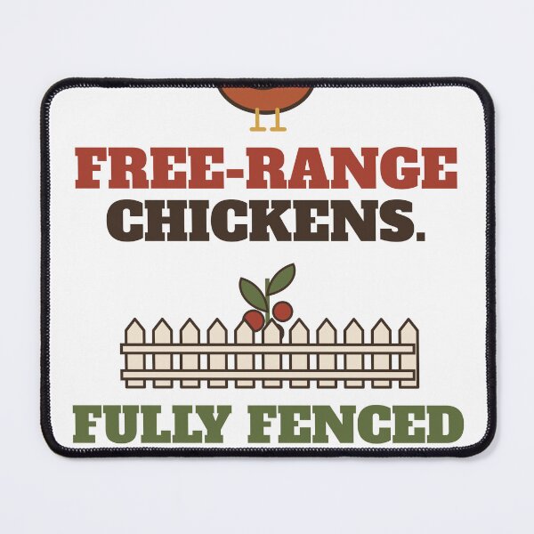 Item preview, Free Range Chickens Fully Fenced Tomatoes Funny Chicken Garden designed and sold by HenAndHeller.