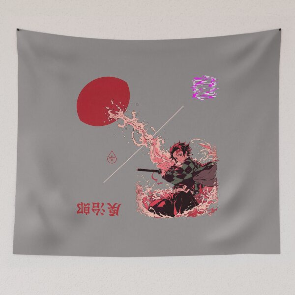 Item preview, Demon Slayer Tanjiro Red Sun Action Stance Tee-74 designed and sold by JoachimBaue.