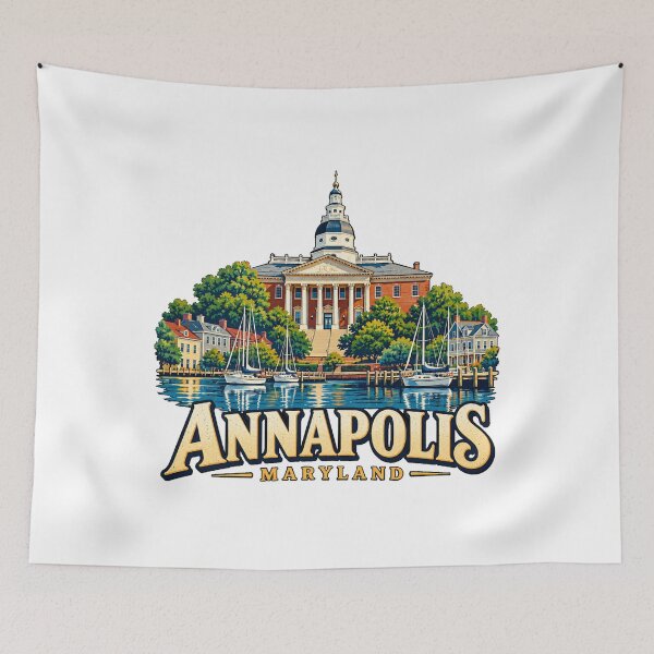 Item preview, Vintage Annapolis Maryland Travel Souvenir Landmark Gift designed and sold by MichaeIRellov.