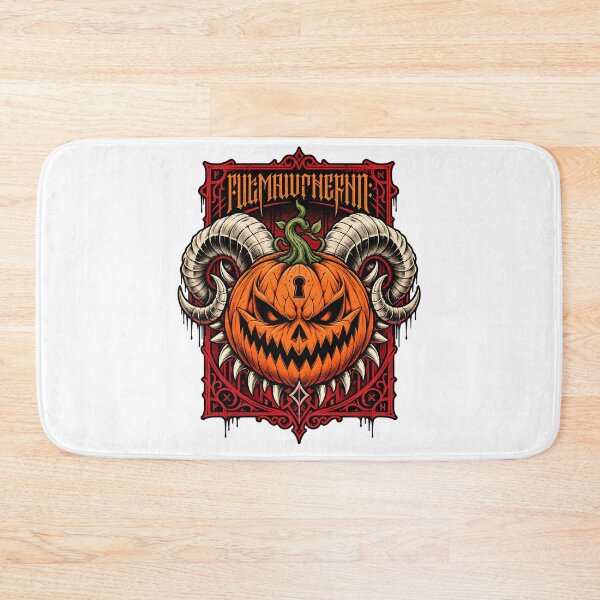 Item preview, Horned Pumpkin Demon – Gothic Occult Jack-O'-Lantern designed and sold by ZayCreates.