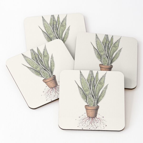 Item preview, Snake Plant Cyber Circuit - Vintage Botanical Sansevieria Engraving designed and sold by Aisha Reda.