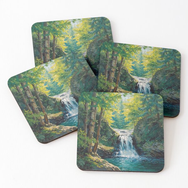 Item preview, Waterfall Forest Trees designed and sold by SeaStarAlex.