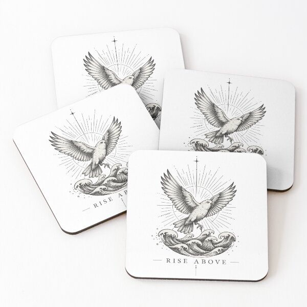Item preview, Rise Above Ocean Waves Bird Vintage Art designed and sold by UnofficiallyDropped.