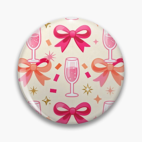 Item preview, Pink Bow Champagne Celebration Party Pattern designed and sold by Mimoshi ⭐⭐⭐⭐⭐.