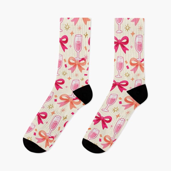 Item preview, Pink Bow Champagne Celebration Party Pattern designed and sold by Mimoshi ⭐⭐⭐⭐⭐.