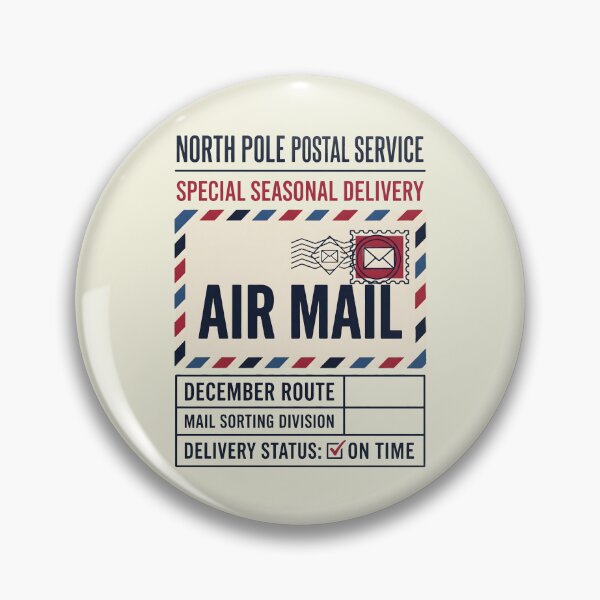 Item preview, Air Mail North Pole Postal Service Vintage Graphic designed and sold by SplashTastic.